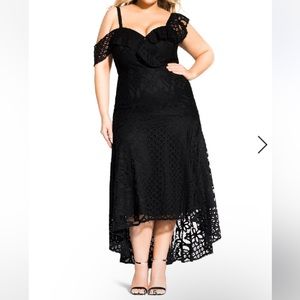 City Chic black Maxi Femme Fatale dress